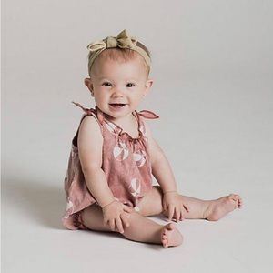 Rylee + Cru red beach ball onesie